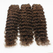 4 Chocolate Brown Weave Bundles 3pcsLot Deep Wave Brazilian Human Virgin Hair 7A Grade Remy Hair Brown Weft Extension