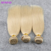 Mix Length  613 Blonde 100 Brazilian Virgin Remy Hair Seda Recta Trama Máquina De Alta Calidad Humana Tejiendo La Extensión Del Pelo