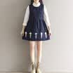 CITYPLUS School of Arts&Arts Fan embroidery college wind vest dress female CWQZ16Q454 possession of blue M