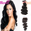 Top Sale Malaysian Virgin Hair Body Wave 4Bundles with Closure Unprocessed Human Hair 4PCSwith Lace Closure Indian Body Wave Weave