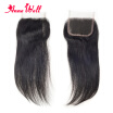 7A Grade 44 Virgin Mongolian Hair Silky Straight Lace Closure Unprocessed Human Hair FreeMiddle3 Part 8 to 20 inch