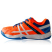 Li Ning LI-NING badminton shoes shoes training shoes fluorescent light orange bright blue white AYTM058-1 37