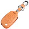 Huashi Wuling Hongguang S key bag folding three keys brown Wuling Hongguang car leather key sets modified special key ring accessories