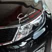 Sheng Sheng special waterproof sunscreen car universal SPORT car light eyebrow stick car body sticker black red size 3514cm