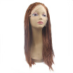 Anogol Handmade Brown Braids Heat Resistant Fiber Peruca Laco Sintetico Wigs Synthetic Lace Front Wig