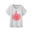 Semir Semir short sleeve T-shirt half-sleeved shoulder casual letter creative print T-shirt 19037000605 pink M
