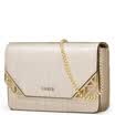 Zorro de oro FOXER bolsos nuevo patrón de celosía geométrica paquete de cadena moda hombro salvaje pequeño paquete cuadrado tendencia diablo bolso de la señora 941013F1O oro