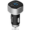 Founder ifound car charger car charger cigarette lighter FZ-27 Star Silver 48A dual USB one drag two voltage detection LED digital display ambient light