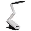 Deli 3679 fashion LED clip folding rechargeable lamp lamp cover 270 degrees can be rotated white
