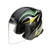 Tanked Racing Motorcycle Helmet Electric Battery Car Helmet Double Lens T597 Four Seasons Universal XXL Code Black Star