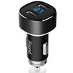 Founder ifound car charger car charger cigarette lighter FZ-27 metal black 48A dual USB one drag two voltage detection LED digital display ambient light