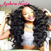 Aphro Hair 8A Brazilian Virgin Human Hair Loose Wave 100 Unprocessed Hair Extension Natural Color