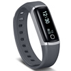 Relaxed fashion bracelet ziva cowhide wristband smart movement recognition 24 hours continuous heart rate monitoring scientific sleep monitoring information call reminder deep space gray