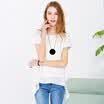 Red bean IDF women stitching casual leisure T-shirt female FTD7206B 90 black 165 88A