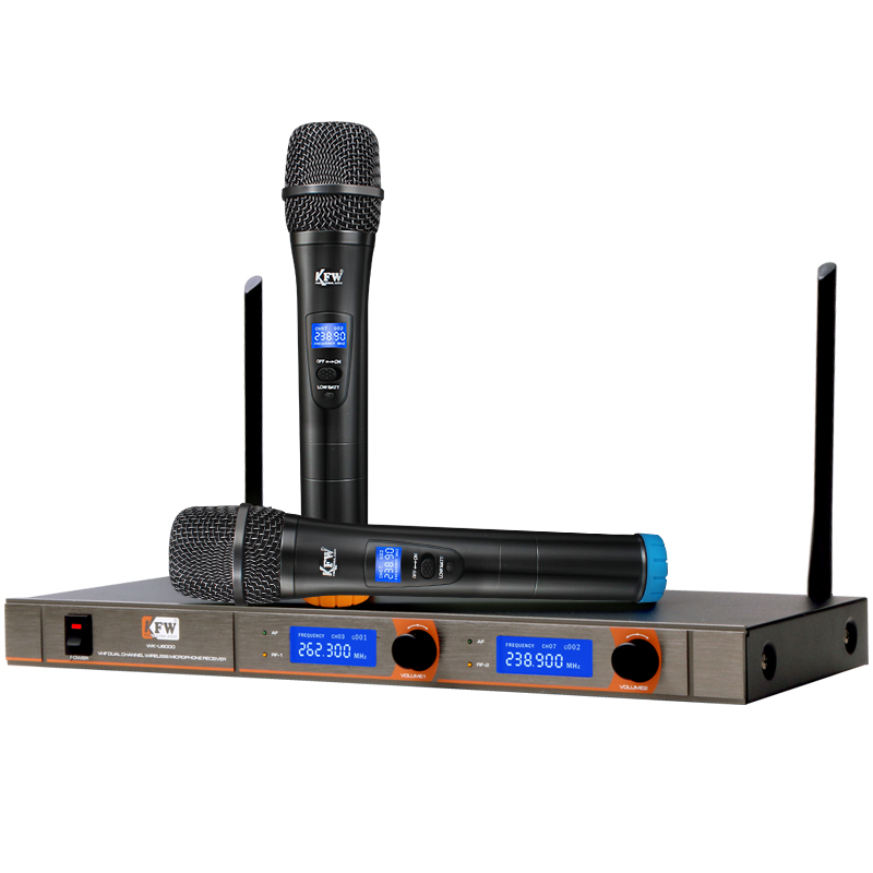 KFW WK-U6000 Wireless Microphone One Touch Two Wireless Microphone Dual Handheld Microphone Home Singing Stage KTV Microphone