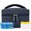 V-Coool mini portable breast milk fresh package back milk pack ice packs package package Man Sha Huang including dry blue ice 2 wide diameter pp storage bottle 3
