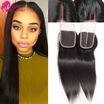 Peruvian Hair Straight Closure Free Part Cheap Virgin Straight Hair Closure Piece 44 Lace Clousure Peruvian Straight Closure
