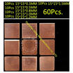 60PCSSet 15mm x 15mm Thermal Conductive Pads Copper Mat for PC Repair GPU GBA CPU CHIP Memory IC