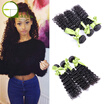 Brazilian Deep Wave Virgin Hair 4 Bundles Brazilian Curly Hair 8A Unprocessed Brazilian Curly Weave Human Hair Extension Weave