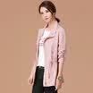 City plus CITYPLUS 2017 autumn new women loose loose jacket casual solid color coat coat windbreaker CWWT178258 pink XL