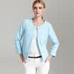 Marc Rebecca simple&thin fashion small fragrant wind jacket short paragraph suit 51006A light blue XL code
