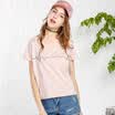 Red bean IDF women&39s simple style short-sleeved T-shirt female FTD7103B 90 black 165 88A