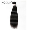 HCDIVA Hair Unprocessed 100 Human Virgin Hair Extensions Brazilian Hair No Tangle No Shedding Straight 1 Bundle Free Shipping