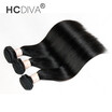 HCDIVA Hair Peruvian Straight Hair Weave 3 Bundles 100 Human Hair Extensions Natural Color Can Be Dyed And Bleached Virgin Hair