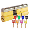 Rising-style RST-136 Gold Colorful Copper Blades Double-sided Super C-Class Locks Anti-theft Door Locks Super b-level anti-anti-anti-anti-card anti-card core 88MM 325 525