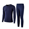 Playboy Qiuyi Qiuku Mens Thin Cotton Thermal Underwear Set Round Collar Foundation Bottom Lingerie Cotton Sweater Navy XXL