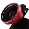 Adventure LIEQI LQ-025 mobile phone lens anti-distortion wide-angle macro set Apple Huawei external camera self-timer camera lens Apple red