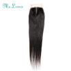 Ms Luna Hair Brazilian Lace Closure Straight Hair 4x4 Middle Part 100 Non-Remy Human Hair Lace Closure Free Shipping
