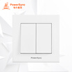 PowerSync ASWSCGS2S9 wall switch 86-type panel three-hole five-hole socket single control dual doorbell switch simple white