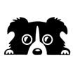 Sheng Sheng special waterproof sunscreen car shepherd dog personality glass car pet stickers black size 148cm