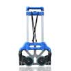 Easy Tour folding aluminum alloy small cart self-driving equipment two-wheeled shopping grocery shopping luggage trolley portable trolley car bearing about 75KG red