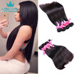 Brazilian Virgin Hair Straight 3 Bundle Deals Straight Virgin Hair 7A Grade Unprocessed Virgin Human Hair Cheap Bundles