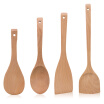 Jiabai wood no paint no beeswax spoon shovel shovel non-stick pan shovel fried shovel spoon spoon set four-piece kitchenware set CF3400