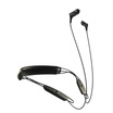 Jackies Klipsch R6 Neckband leather necklace hanging ear type wireless Bluetooth headset wire call 18 hours battery life moving ring bass patent oval ear plugs black