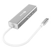 BIAZE Type-C to USB Splitter HUB Hub USB-C to Gigabit Ethernet Port Apple Notebook Converter MacBook Pro Accessories ZH19-Metal Silver