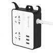 Newton Law NTT-2A3U 3C Certification New GB Smart USB Socket Plug Board Patch Terminal Board 2m 1m Mini Office Travel Charger Socket Creative Horns Black