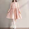 City Plus CITYPLUS 2017 Women&39s Fall New Style Retro Grange Long Sleeve Loose Long Long Shirt Dress CWQZ177152 Pink M