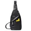 Bolso de pecho de los hombres de BOSTANTEN deportes de ocio Bolso de la bolsa de lona del mensajero del bolso vertical de los hombres B5163061 camuflaje negro