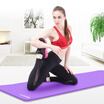 Kay speed NBR yoga mat female male lengthened thickened double layer tasteless fitness mat professional sports beginner pad including straps net bag
