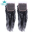 Brazilian Kinky Curly Closure 44 Free Middle 3 Part Lace Closure Grade 8a Virgin Brazilian Curly Closure Human Hair