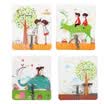 Youfen strong hook 8 Pack no trace nail-free wall glue door kitchen bathroom hook cartoon couple