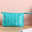 Ou Runzhe cosmetic bag satin pleated pattern portable zipper bag female storage package