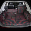 Huazha BYD S7 trunk mat BYD s7 full surrounded leather tail box pad S7 car trunk mat modified BYD s7 special sports black six-piece