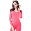 Gangsha Qiuyi Qiuku Men&women underwear set cotton sweater thin section round neck Slim bottoming warm suit female models - Violet XL