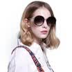 LOHO Sunglasses Women Large Frame Round Face Fashion Retro Women Fashion Polarized Sunglasses Female LHK006 Piano Black