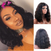 Peruvian 360 Lace Frontal Bob Wig Pre Plucked Full Lace Human Hair Short Wigs For Black Women Natural Wave 250 Density